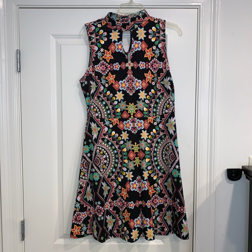 Colorful black dress